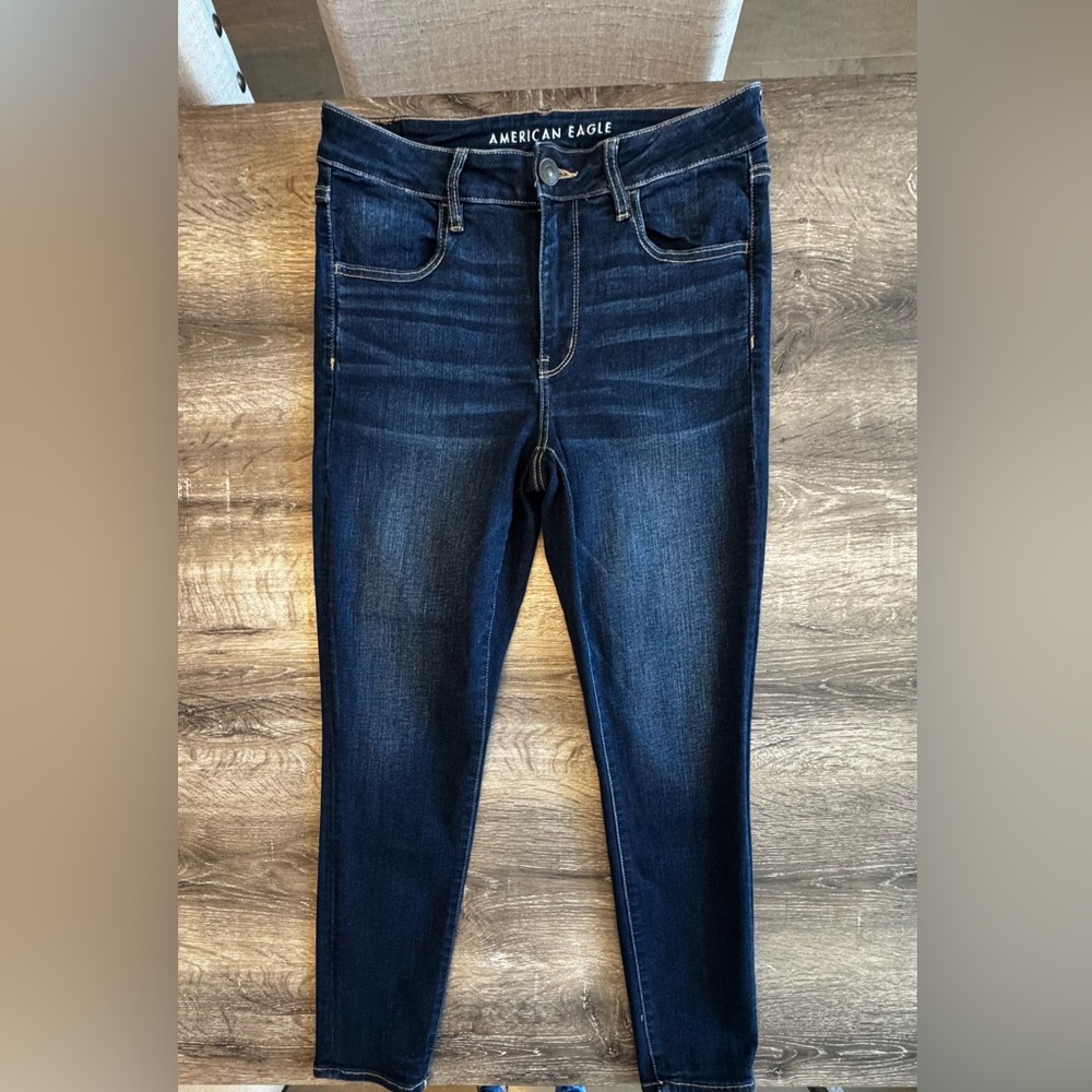 American Eagle Low-Rise Jeggings - 14R - Dark Rinse-In Like New Condition